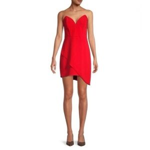 Amanda Uprichard REVOLVE Strapless Viv Red Scarlet Mini Party Dress - S Small